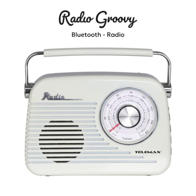 Φορητό ραδίοφωνo Retro με Bluetooth Telemax Groovy VX-2315 225x190x66mm