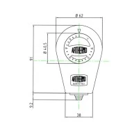 Θερμοστάτης επαφής μονός 0-90°C ARTHERMO ARTH100 εμβαπτιζόμενος 1/2