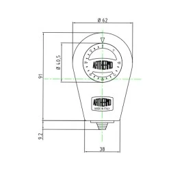 Θερμοστάτης επαφής μονός 0-90°C ARTHERMO ARTH100 εμβαπτιζόμενος 1/2