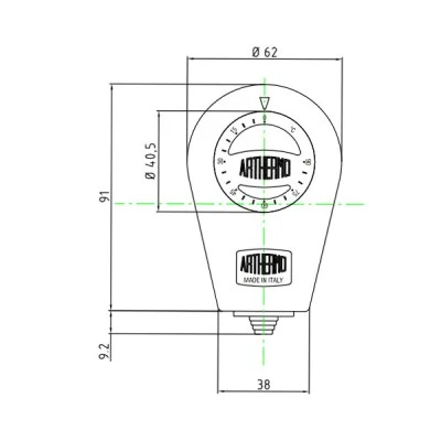 Θερμοστάτης επαφής μονός 0-90°C ARTHERMO ARTH100 εμβαπτιζόμενος 1/2