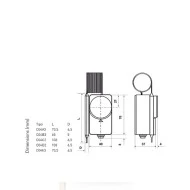 Θερμοστάτης επαφής στεγανός 20-40°C FANTINI COSMI C 61A εμβαπτιζόμενος 1,0m αισθητήριο