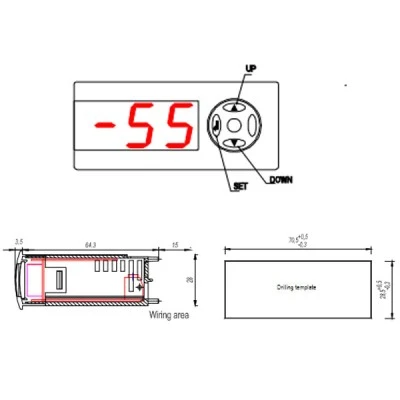 Υγροστάτης ηλεκτρονικός 4-20mA 230v με είσοδο για ένα αισθητήρα 2 ή 3 καλωδίων BETA RH31