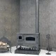 Σόμπα ξύλου μαντεμένια TGM-003 13kW με ευρύχωρο θάλαμο καύσης & φούρνο διαστάσεις Μ84xΠ53xΥ75cm