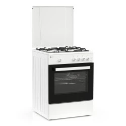 Κουζίνα αερίου TGS 161 WH λευκή με 4 εστίες & φούρνο 55 lt Μ60xΥ83xΒ61cm