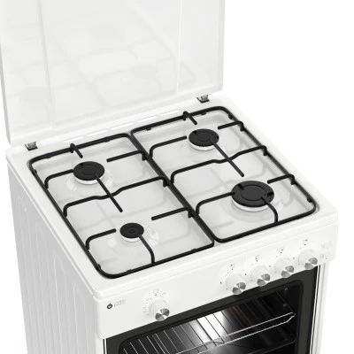 Κουζίνα αερίου TGS 161 WH λευκή με 4 εστίες & φούρνο 55 lt Μ60xΥ83xΒ61cm