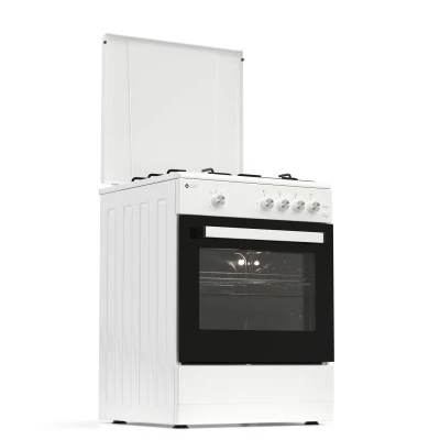 Κουζίνα αερίου TGS 161 WH λευκή με 4 εστίες & φούρνο 55 lt Μ60xΥ83xΒ61cm