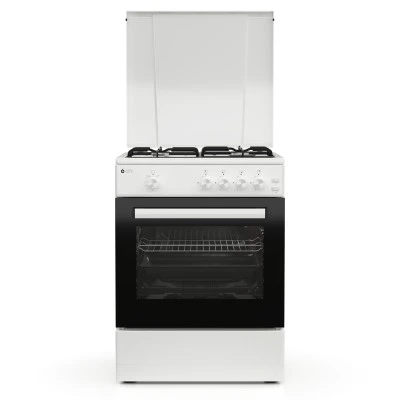 Κουζίνα αερίου TGS 161 WH λευκή με 4 εστίες & φούρνο 55 lt Μ60xΥ83xΒ61cm