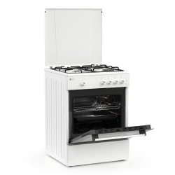 Κουζίνα αερίου TGS 161 WH λευκή με 4 εστίες & φούρνο 55 lt Μ60xΥ83xΒ61cm