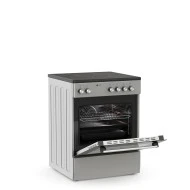 Ηλεκτρική κουζίνα  TGS CER600 S με 4 κεραμικές εστίες και 6 τρόπους ψησίματος 60lt