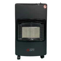 Θερμάστρα υγραερίου TG-FLD με θερμική ισχύ 4.2KW με αυτόματη ανάφλεξη ροδάκια για εύκολη μεταφορά σε μαύρο χρώμα