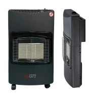 Θερμάστρα υγραερίου TG-FLD με θερμική ισχύ 4.2KW με αυτόματη ανάφλεξη ροδάκια για εύκολη μεταφορά σε μαύρο χρώμα
