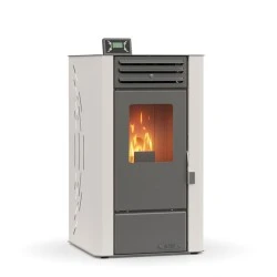 Σόμπα PELLET GSP 6 θερμική ισχύς  2,2-6,16 kw με ρύθμιση ανεμιστήρα σε 5 επίπεδα σε εκρού χρώμα μέγιστη κάλυψη 114τ.μ.