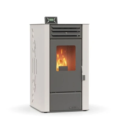 Σόμπα PELLET GSP 6 θερμική ισχύς  2,2-6,16 kw με ρύθμιση ανεμιστήρα σε 5 επίπεδα σε εκρού χρώμα μέγιστη κάλυψη 114τ.μ.