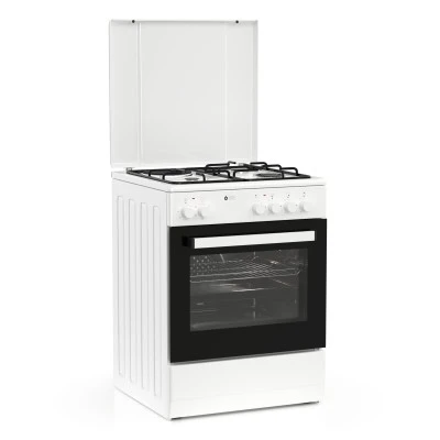 Κουζίνα μικτή TGS 3501 λευκή 3,7 kW με 3 εστίες αερίου, 1 ηλεκτρική εστία & ηλεκτρικό φούρνο 56lt διαστάσεις 60×83×60cm