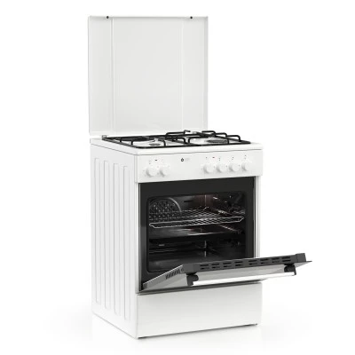 Κουζίνα μικτή TGS 3501 λευκή 3,7 kW με 3 εστίες αερίου, 1 ηλεκτρική εστία & ηλεκτρικό φούρνο 56lt διαστάσεις 60×83×60cm