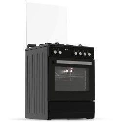 Κουζίνα μικτή TGS 3531 μαύρη 3,7 kW με 3 εστίες αερίου, 1 ηλεκτρική εστία & ηλεκτρικό φούρνο 60lt διαστάσεις 60×83×61cm