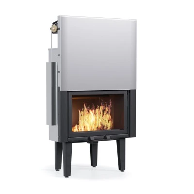 Ενεργειακό υδραυλικό τζάκι λέβητας GST 80 BOILER ίσιο 29.58kw απόδοση 77.86% με κεραμικό κρύσταλλο 4mm 95x58x157cm