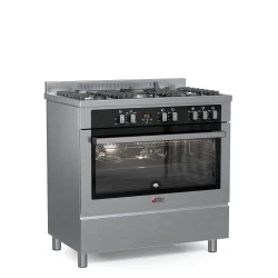 Ημιεπαγγελματική κουζίνα αερίου TGS PRO 2090 Full INOX IX με φούρνο 89lt & 5 εστίες αερίου 89,8×91×62,8 cm