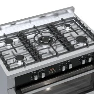 Ημιεπαγγελματική κουζίνα αερίου TGS PRO 2090 Full INOX IX με φούρνο 89lt & 5 εστίες αερίου 89,8×91×62,8 cm Ημιεπαγγελματική κουζίνα αερίου TGS PRO 2090 Full INOX IX με φούρνο 89lt & 5 εστίες αερίου 89,8×91×62,8 cm