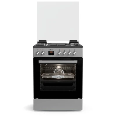 Κουζίνα μικτή TGS 3980 IX απόδοση 2,5 kW με 4 εστίες αερίου & ηλεκτρικό φούρνο 80lt 60×89,2×67cm