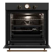Εντοιχιζόμενος φούρνος ηλεκτρικός TGS 5580 XL RUSTIC ANTH άνω πάγκου 80lt ανθρακί rustic με 8 τρόπους ψησίματος 59,5×59,6×56,5 cm