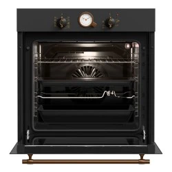 Εντοιχιζόμενος φούρνος ηλεκτρικός TGS 5580 XL RUSTIC ANTH άνω πάγκου 80lt ανθρακί rustic με 8 τρόπους ψησίματος 59,5×59,6×56,5 cm