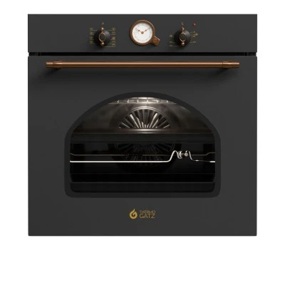 Εντοιχιζόμενος φούρνος ηλεκτρικός TGS 5580 XL RUSTIC ANTH άνω πάγκου 80lt ανθρακί rustic με 8 τρόπους ψησίματος 59,5×59,6×56,5 cm