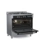 Ημιεπαγγελματική κουζίνα αερίου TGS PRO 2090 Full INOX IX με φούρνο 89lt & 5 εστίες αερίου 89,8×91×62,8 cm
