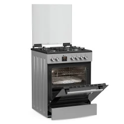 Κουζίνα μικτή TGS 3980 IX απόδοση 2,5 kW με 4 εστίες αερίου & ηλεκτρικό φούρνο 80lt 60×89,2×67cm