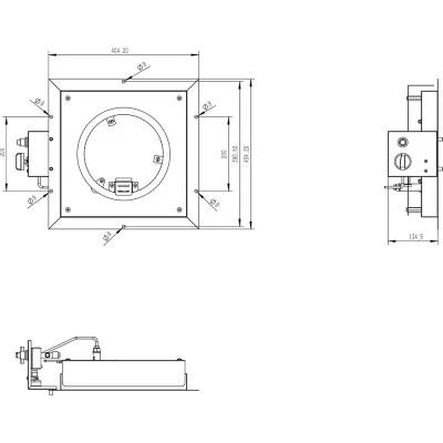 Καυστήρας εξωτερικού χώρου FIREPIT BURNER BFP001 15,5kW THERMOGATZ για τζάκια & ειδικές κατασκευές 46x42x13cm