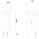 Τζάκι αερίου Standing Corner γωνιακό 3,9–6,0 kW με κλειστό θάλαμο καύσης λειτουργεί με φυσικό αέριο (NG) ή υγραέριο (LPG) 51x116,5x44cm