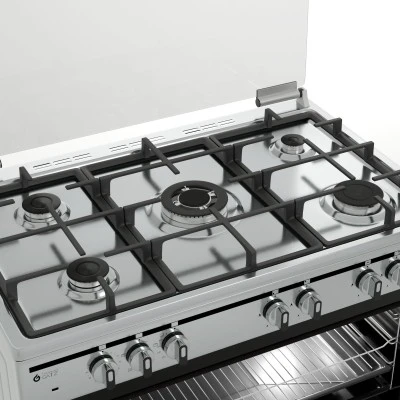 Κουζίνα Αερίου Inox TGS 7000 IX MULTIGAS με ηλεκτρικό γκριλ και 5 τρόπους ψησίματος  90x84x60cm