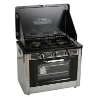 Φουρνάκι υγραερίου CS 02 inox με 2 εστίες & φούρνο 25lt απόδοση 4,3 kW 54×46×30 cm