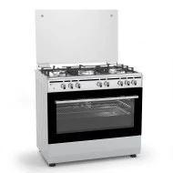 Κουζίνα Αερίου Inox TGS 7000 IX MULTIGAS με ηλεκτρικό γκριλ και 5 τρόπους ψησίματος  90x84x60cm