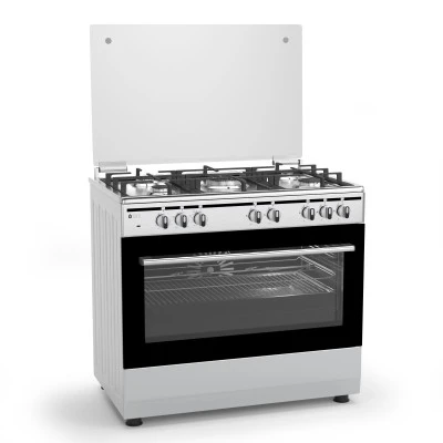 Κουζίνα Αερίου Inox TGS 7000 IX MULTIGAS με ηλεκτρικό γκριλ και 5 τρόπους ψησίματος  90x84x60cm