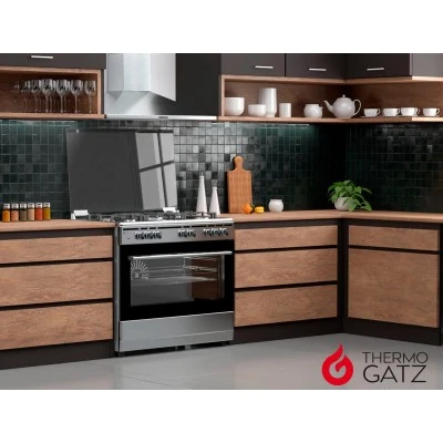 Κουζίνα Αερίου Inox TGS 7000 IX MULTIGAS με ηλεκτρικό γκριλ και 5 τρόπους ψησίματος  90x84x60cm