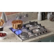 Εστία αερίου TGS 9021 IX με μαντεμένιες σχάρες & θερμικά ασφαλείας