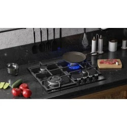 Εστία αερίου TGS 9411 GL με μαντεμένιες σχάρες & θερμικά ασφαλείας