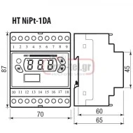 Ψηφιακό θερμόμετρο ράγας VEMER HT-NIPT-1DA για θερμοστοιχείο NI100-PT100 0-400OC 4 MODULE Ψηφιακό θερμόμετρο ράγας VEMER HT-NIPT-1DA για θερμοστοιχείο NI100-PT100 0-400OC 4 MODULE