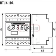 Ψηφιακό θερμόμετρο ράγας VEMER HT-JK-1DA για θερμοστοιχείο J-K-L-R-S-T-E-N 0-400OC 4 MODULE