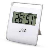 Ψηφιακό θερμόμετρο / υγρόμετρο λευκό LIFE WES-102 εσωτερικού χώρου