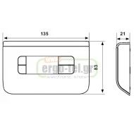 Ασύρματος θερμοστάτης χώρου λευκός CH115RF Fantini cosmi ψύξης - θέρμανσης (2 μπαταρίες 1,5V)