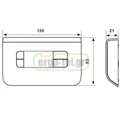 Ασύρματος θερμοστάτης χώρου λευκός CH115RF Fantini cosmi ψύξης - θέρμανσης (2 μπαταρίες 1,5V)
