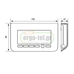 Ασύρματος θερμοστάτης χώρου λευκός Fantini cosmi CΗ 150RF προγραμματιζόμενος
