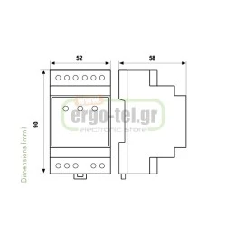 Δέκτης ράγας ασύρματου θερμοστάτη CH 150RF Fantini cosmi CH 170D