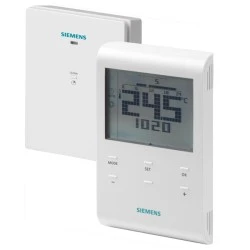 Ασύρματος χρονοθερμοστάτης χώρου Siemens RDE100.1RFS με τεχνολογία αφής (2xAAA μπαταρίες)