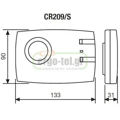 Χρονοθερμοστάτης χώρου εβδομαδιαίος Perry CR209S με οθόνη LCD & διακόπτη on-off Χρονοθερμοστάτης χώρου εβδομαδιαίος Perry CR209S με οθόνη LCD & διακόπτη on-off