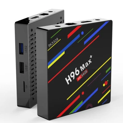 Δέκτης IPTV H96 MAX Plus Android 8.1 smart TV Box 4GB RAM 64GB ROM RK3328 2.4G/5G Wifi 4K H.265