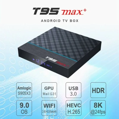 Δέκτης IPTV T95 Max Plus TVbox 4G/64G Android 9.0 S905X3 8K Dual Wifi Bluetooth