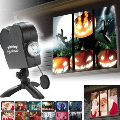 Χριστουγεννιάτικος προβολέας projector Star Window Wonderland για διακόσμηση παραθύρων με 12 μοτίβα Χριστουγεννιάτικος προβολέας projector Star Window Wonderland για διακόσμηση παραθύρων με 12 μοτίβα